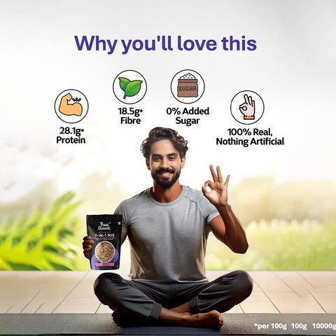 True Elements 7 in 1 Super Nut & Roasted Seeds Mix Nutrient-Rich Snack - 250 gms