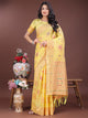 Neo-Nazakat Saree | Yellow Color | Ready To Wear                                           SKU-ASNAZ2006