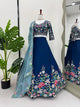 Blue Color Floral Work Silk Lehenga Choli | Ready To Wear