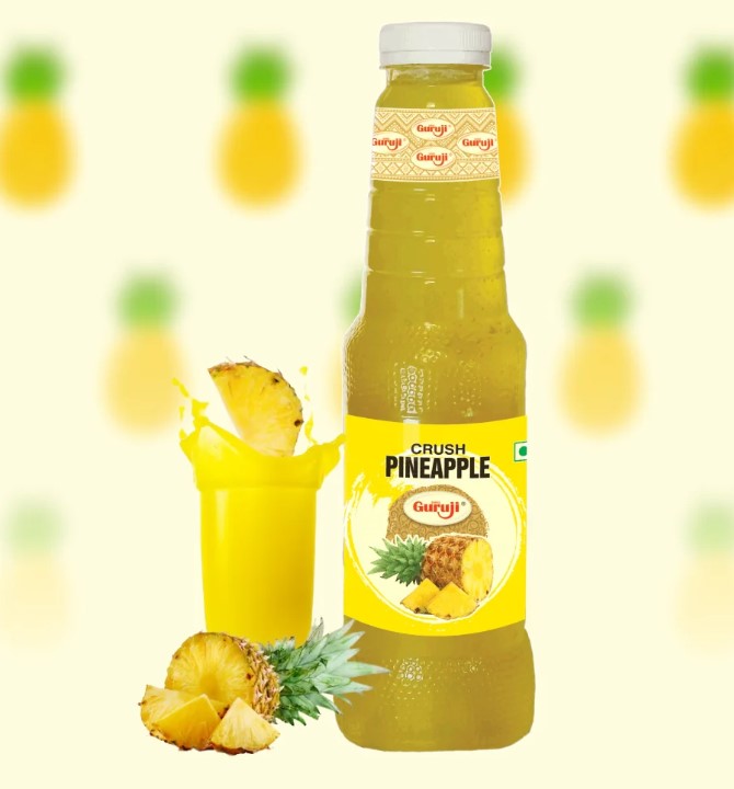 Shree Guruji Pineapple Crush - 1 ltr