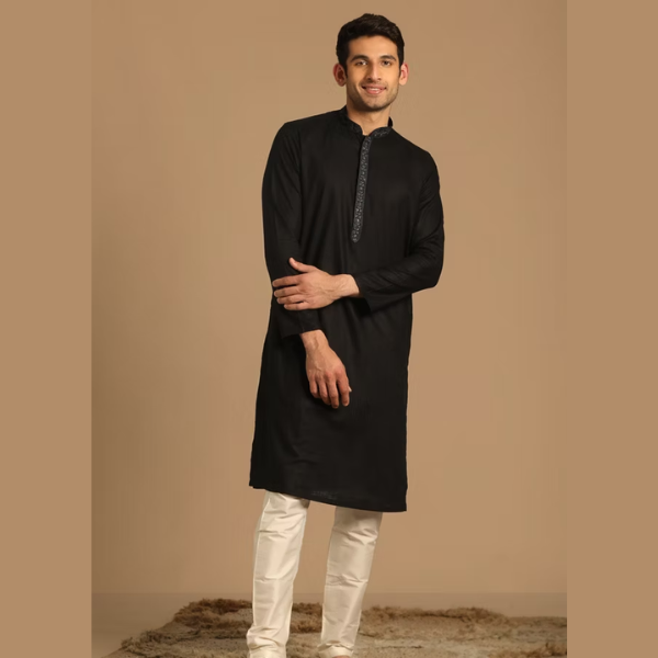 Manyawar Plain Kurta Set