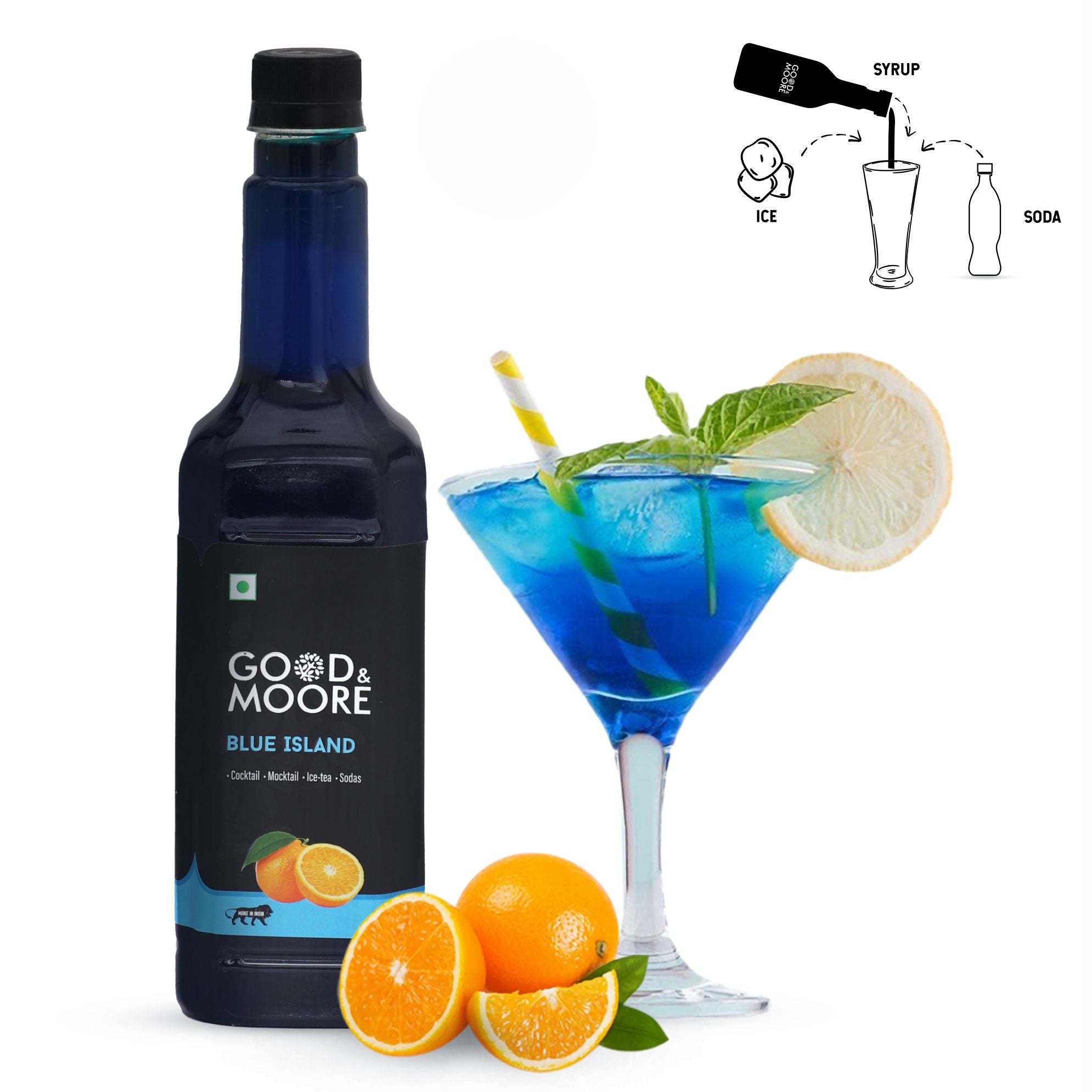 Good & Moore  Blue Island Syrup | 250 ML | 750 ML