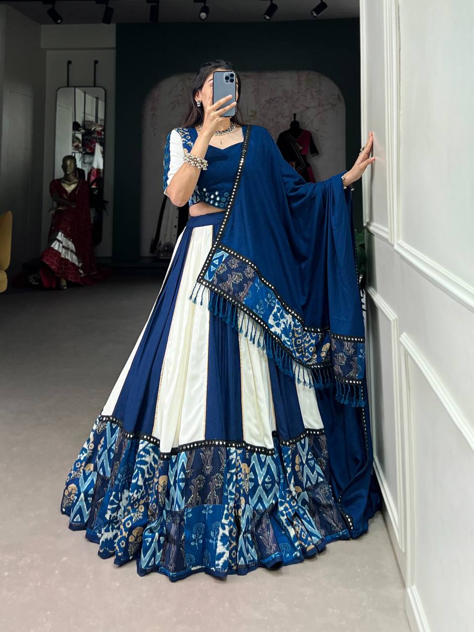 Blue Beauty for Garba Nights! 💙 Sept 2024