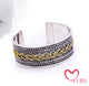 Braided Tribal Cuff Bracelet with Handcrafted Oxidised Finish