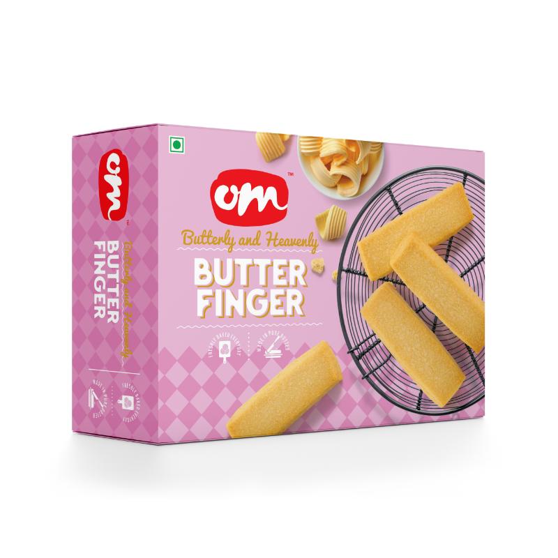 Om Sweets & Snacks Cookies Butter Finger -  350 Gms