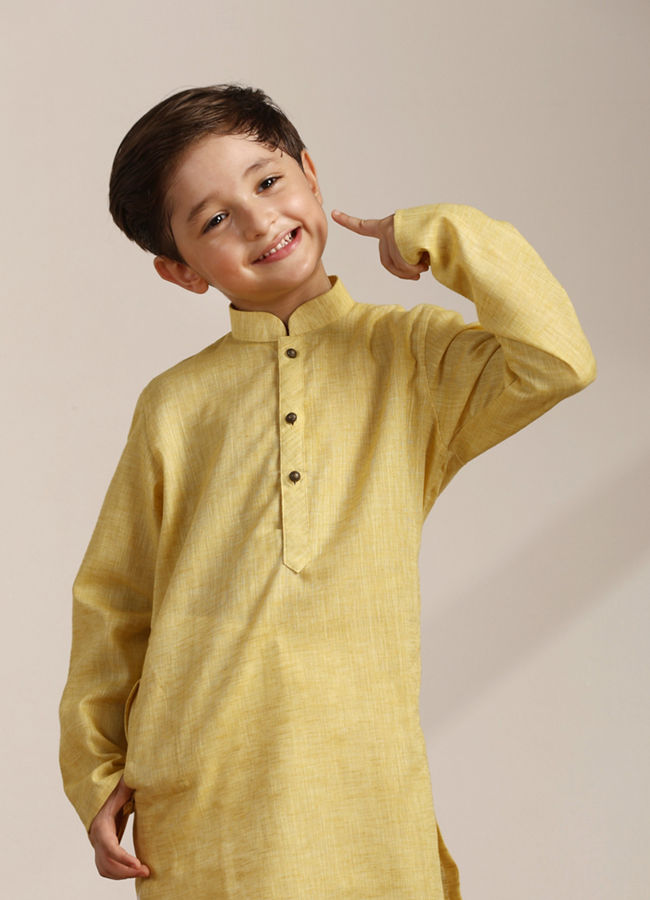 Manyavar-Boys-Illuminating-Yellow-Kurta-Set