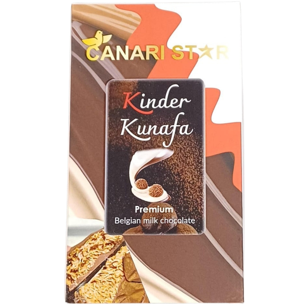 Canari Star Kunafa Kinder Chocolate Bar - 90 gms