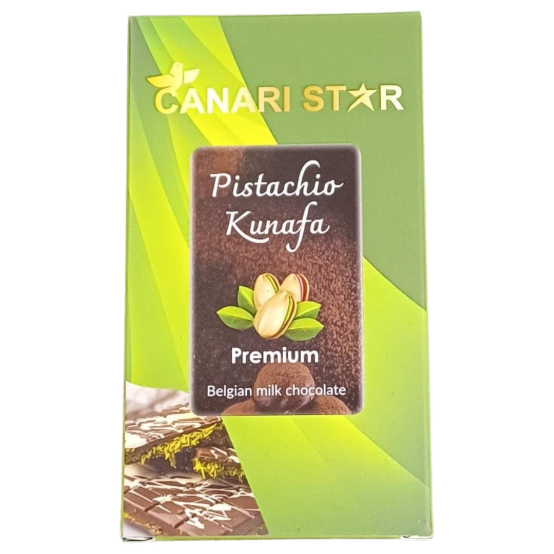 Canari Star Kunafa Pistachio Chocolate Bar - 90 gms