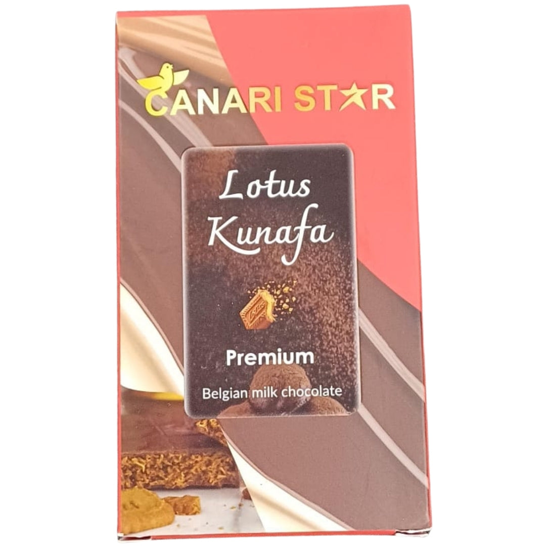 Canari Star Kunafa Lotus Chocolate Bar - 90 gms