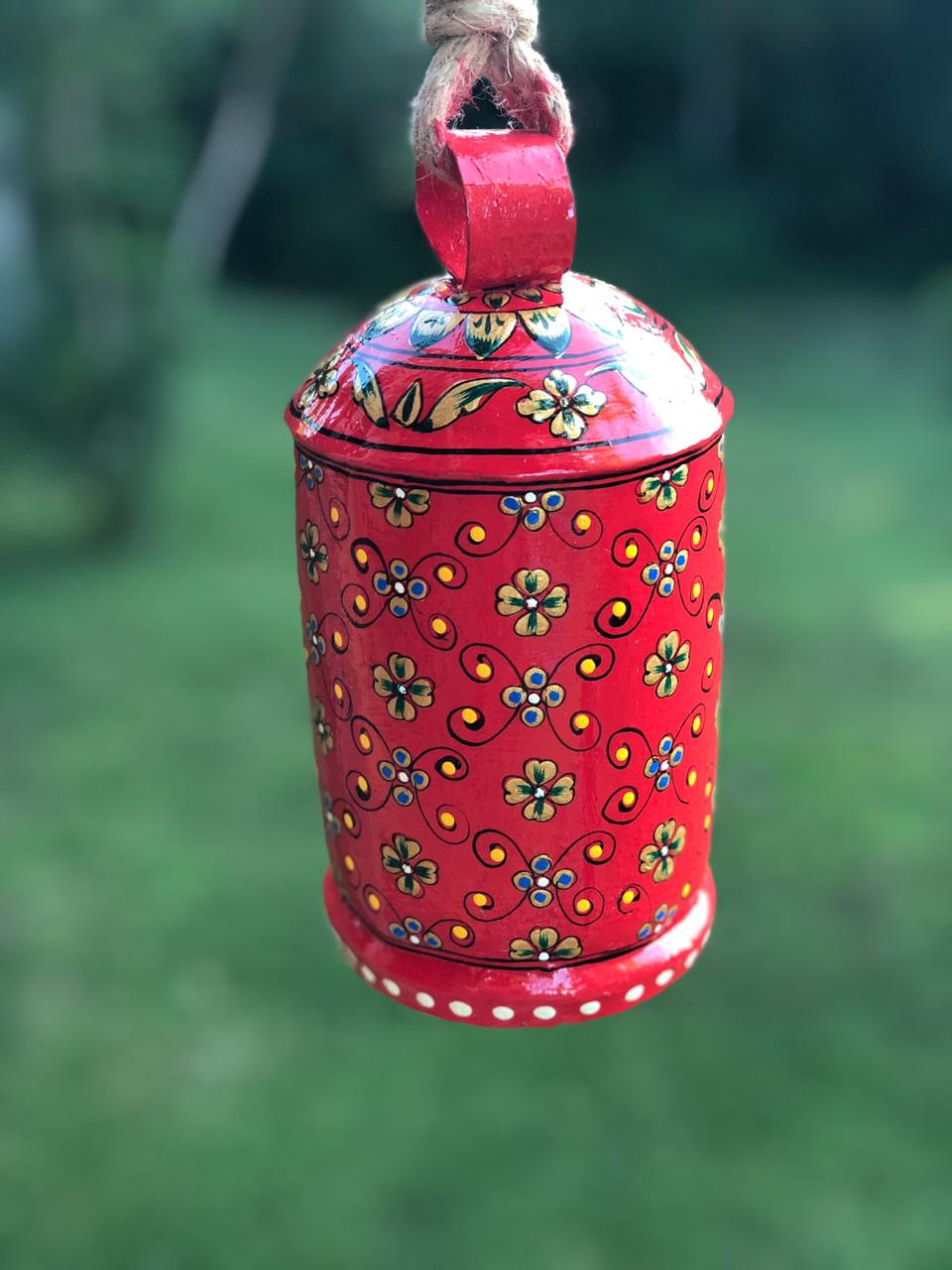 hand painted cow bells - Hanging bells - 10"