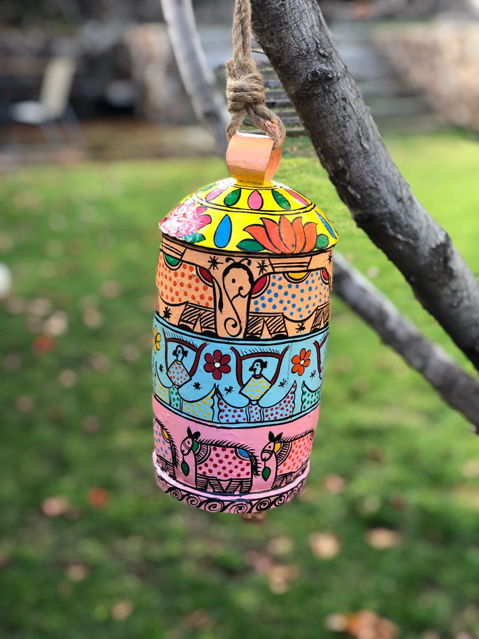 hand painted cow bells - Hanging bells - 10"