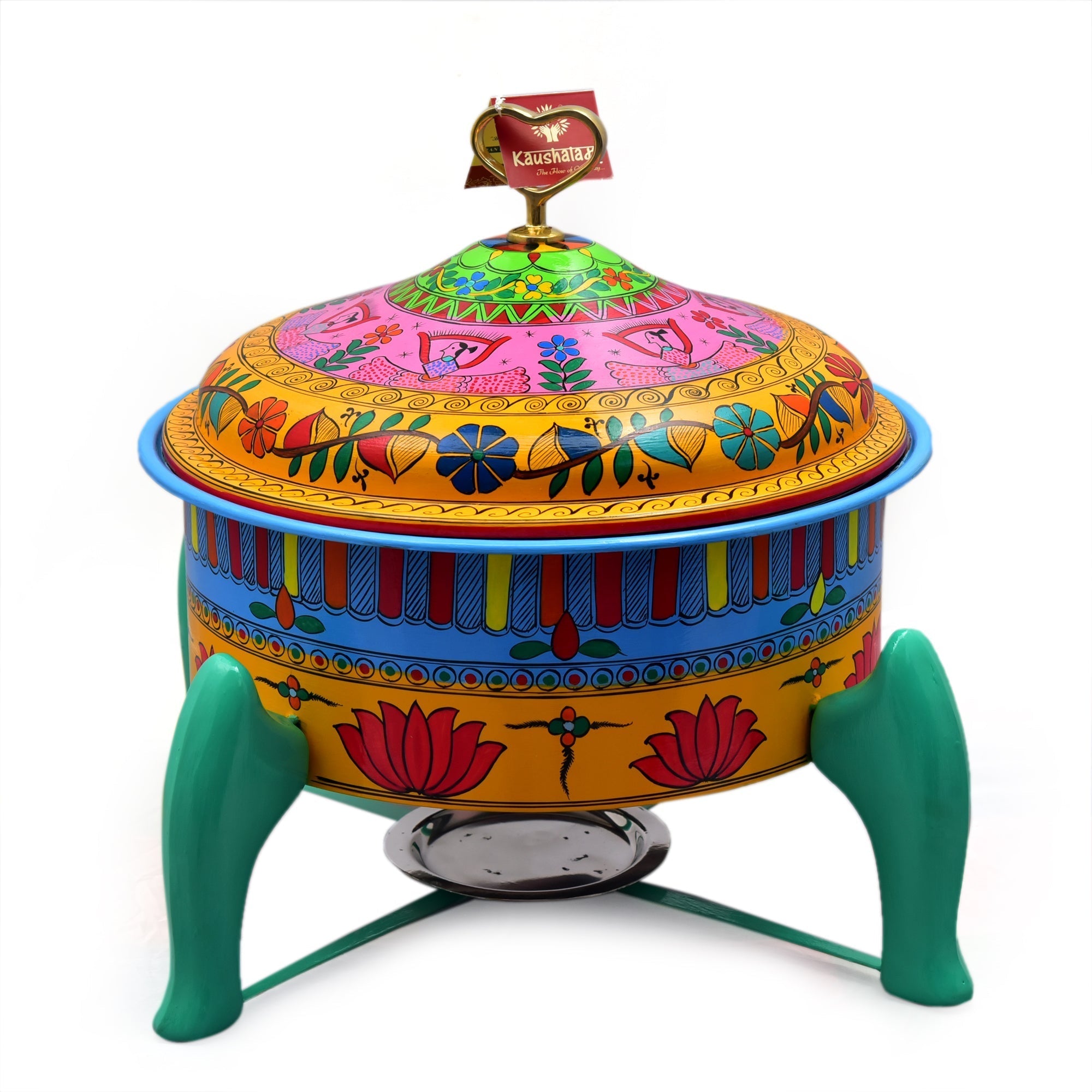 Hand Painted Chafer - Colorful Madhubani