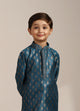 Manyavar Boys Azure Blue Buta Printed Kurta Set