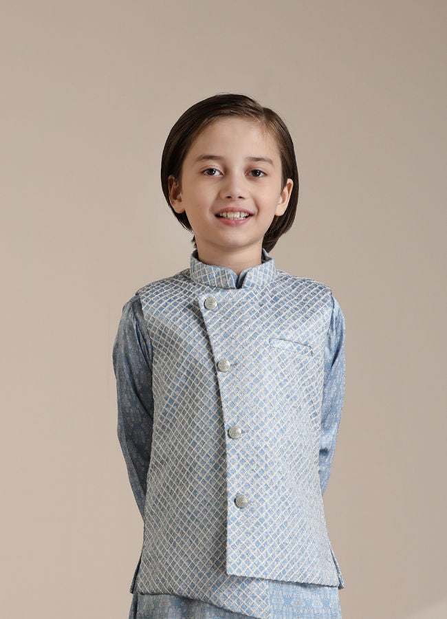 Manyavar-Boys-Light-Blue-Diamond-Patterned-Angrakha-Style-Jacket-Set