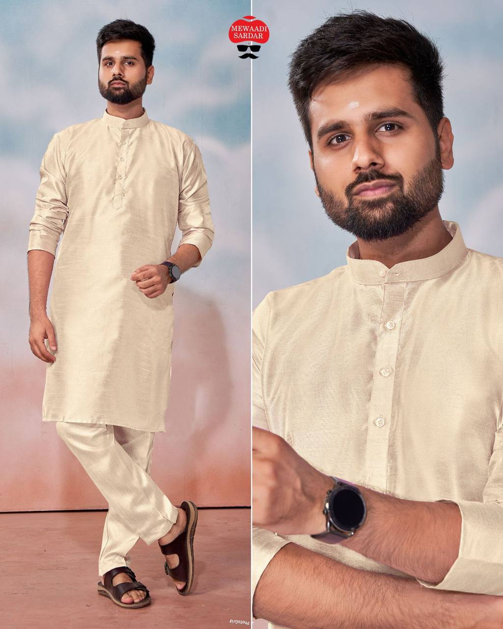 Men's Silk Kurta With Pant | Rakhi Special