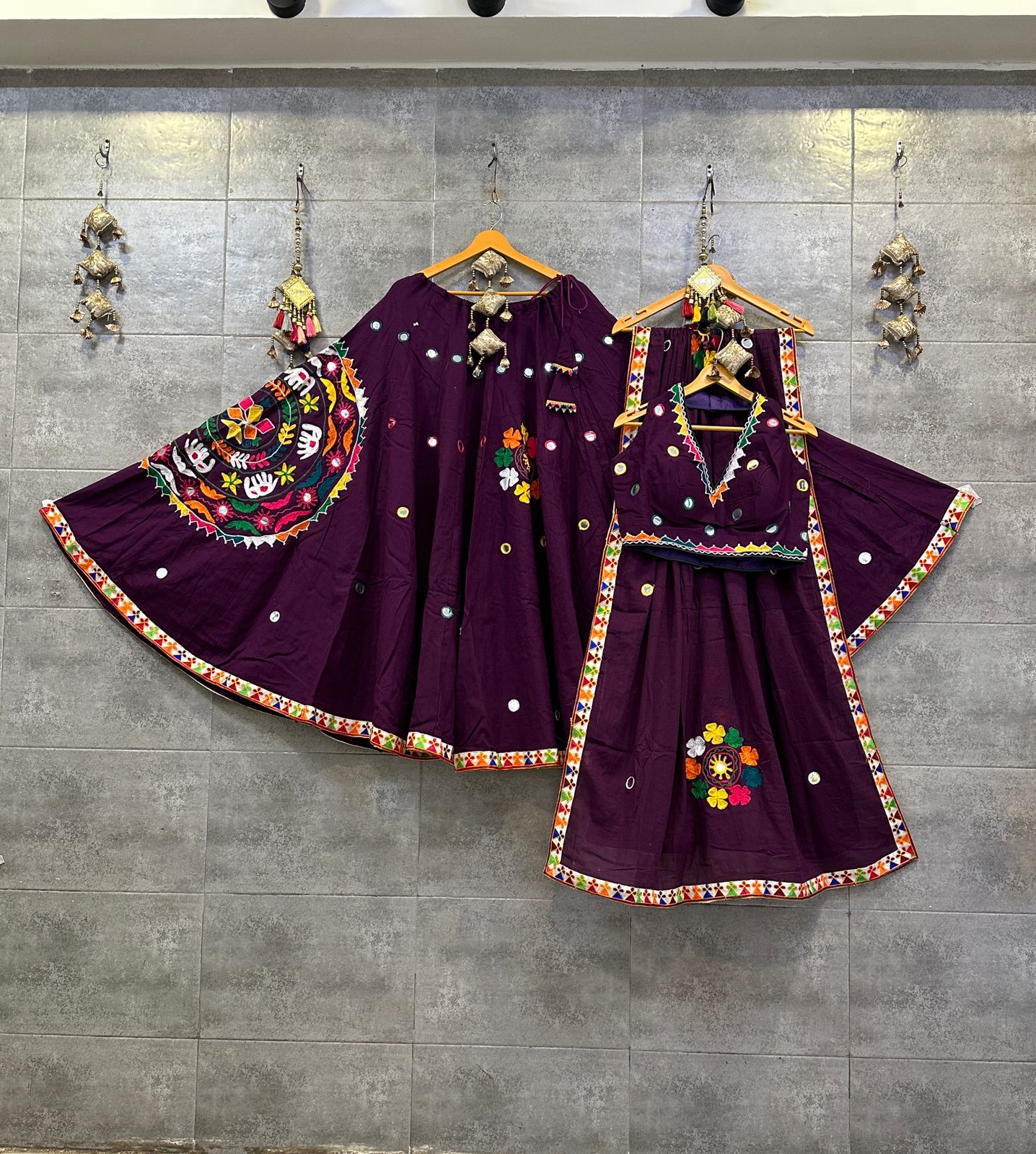 Pure khadi cotton chaniya choli with pocket concept chaniya