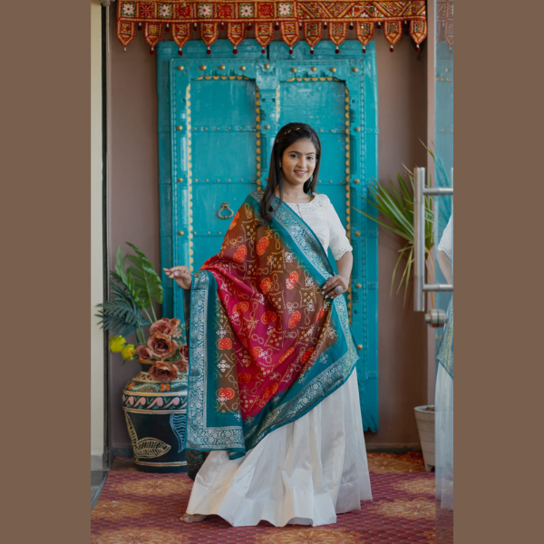 Chaniya choli -Ready to Wear Gaji silk fabric with full handwork detailing