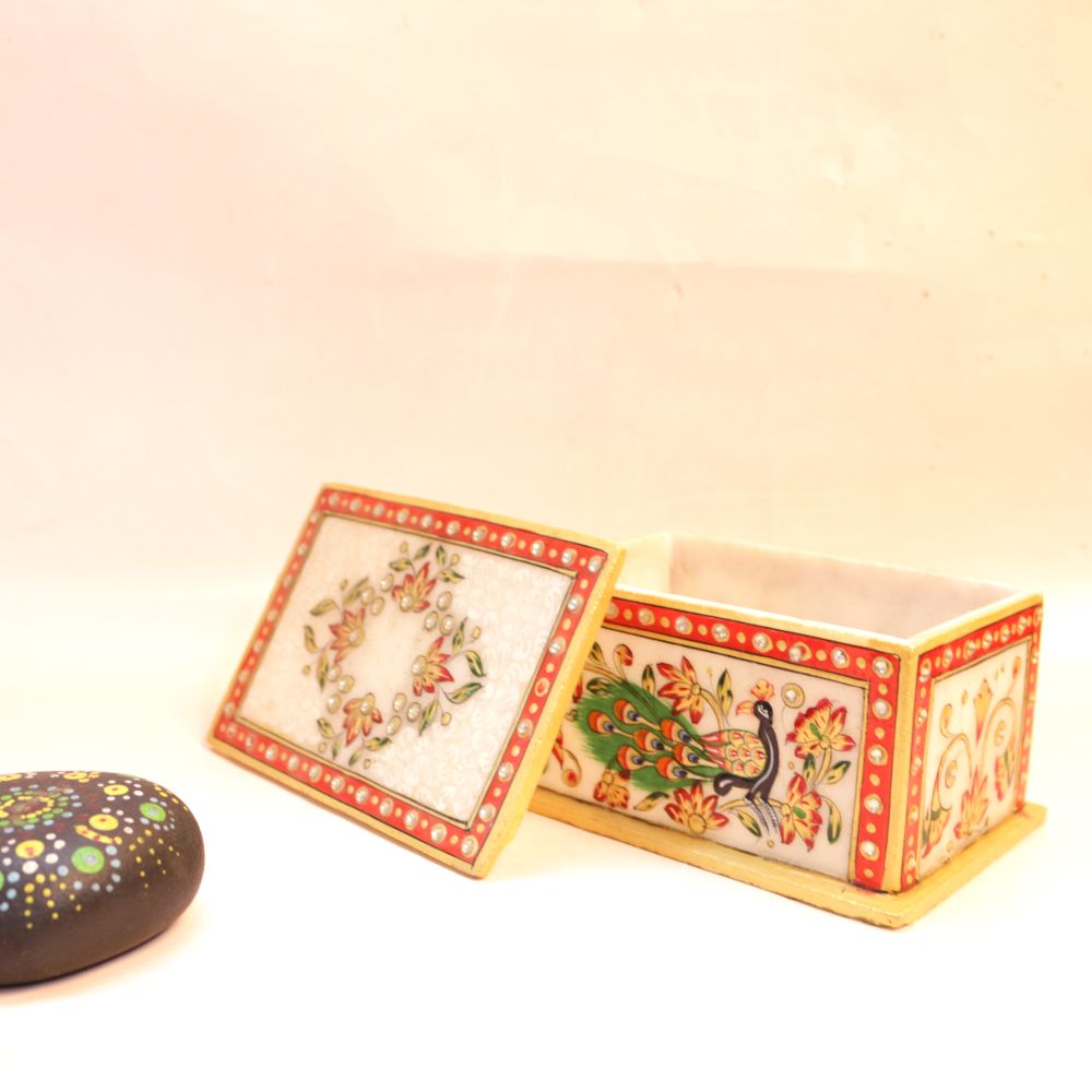 Charpoys Marble peacock box