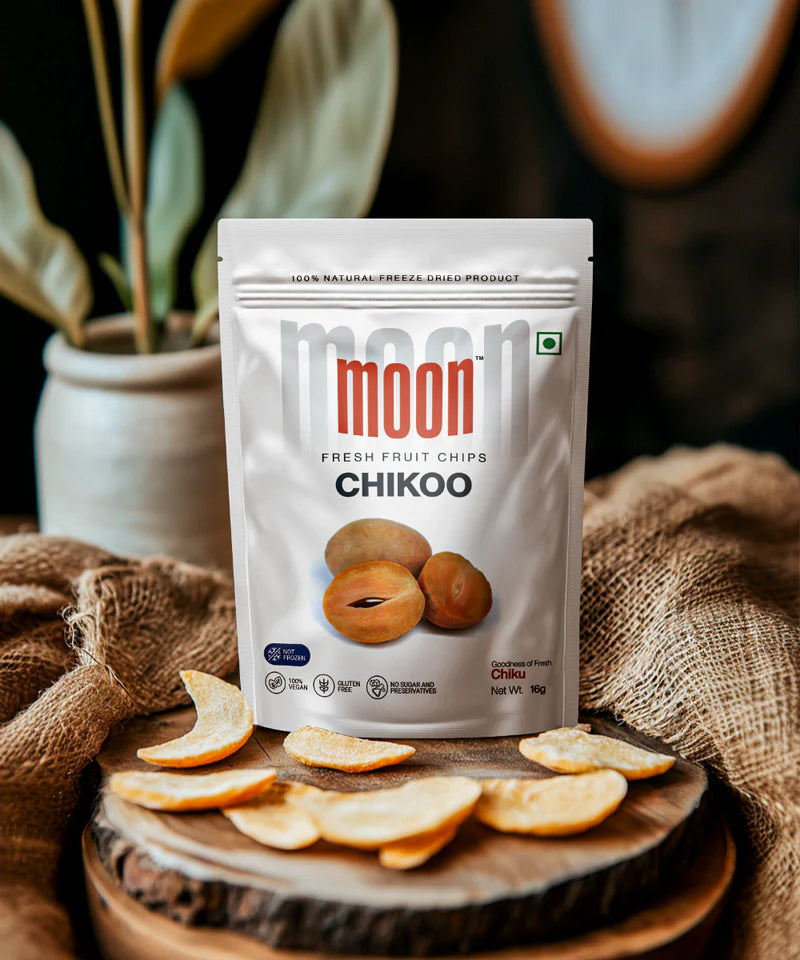 Moon Freeze Dried Chikoo Cubes | 16 gms