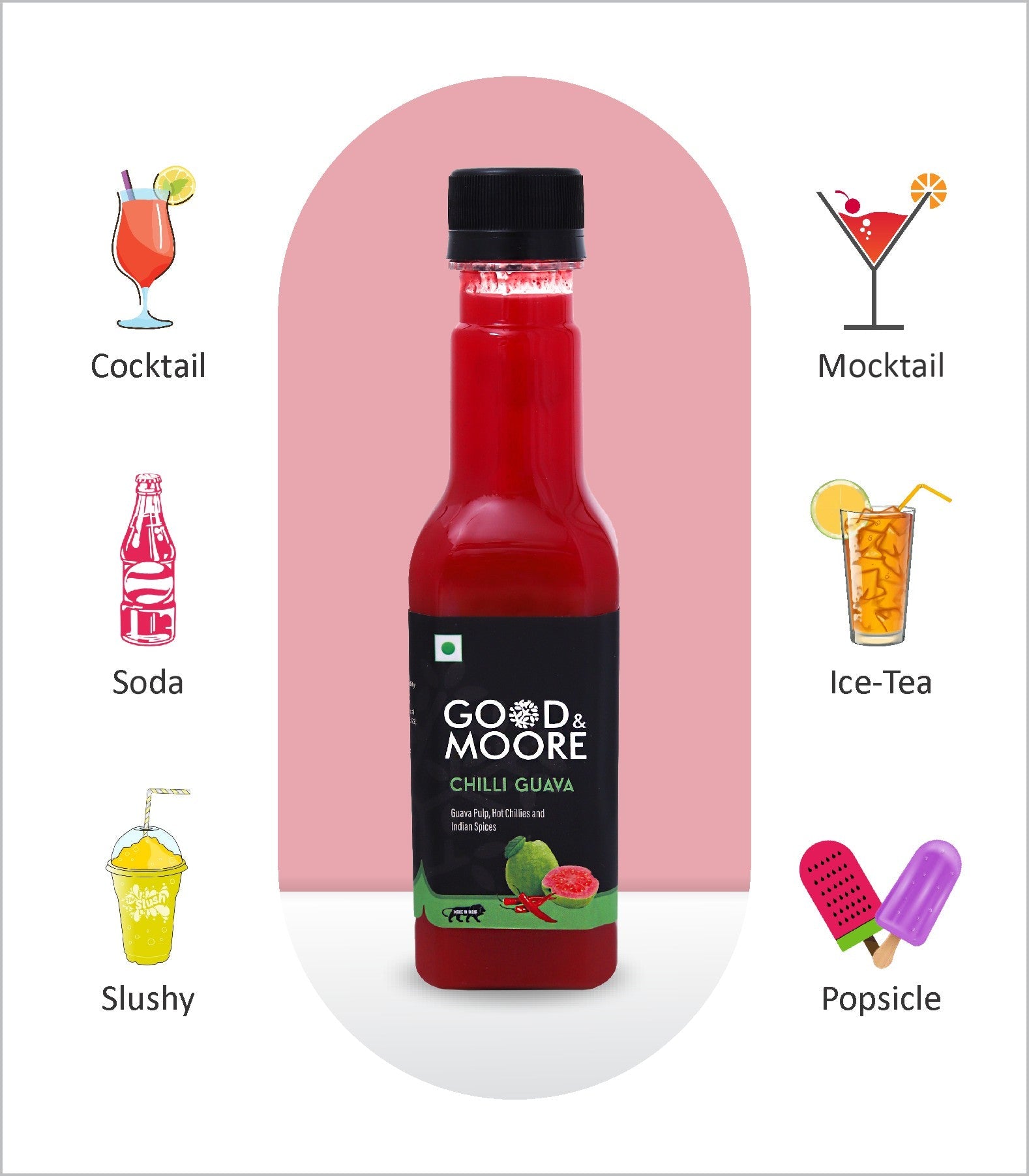 Good & Moore Chilli Guava Syrup |250 ML | 750 ML