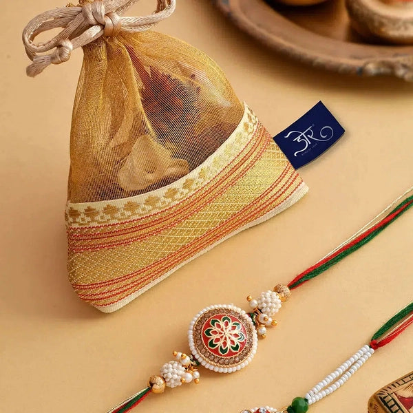 Classic Red Wooden Rakhi Box