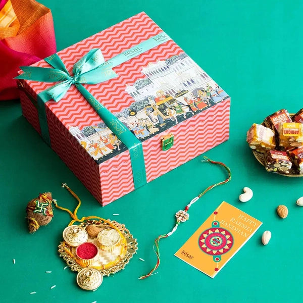 Classic Red Wooden Rakhi Box