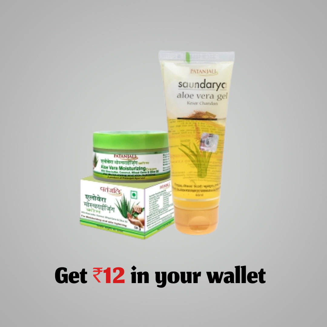 Combo-SAUNDARYA ALOE VERA GEL KESAR CHANDAN 60 ML+ALOEVERA MOISTURIZING CREAM 50gm