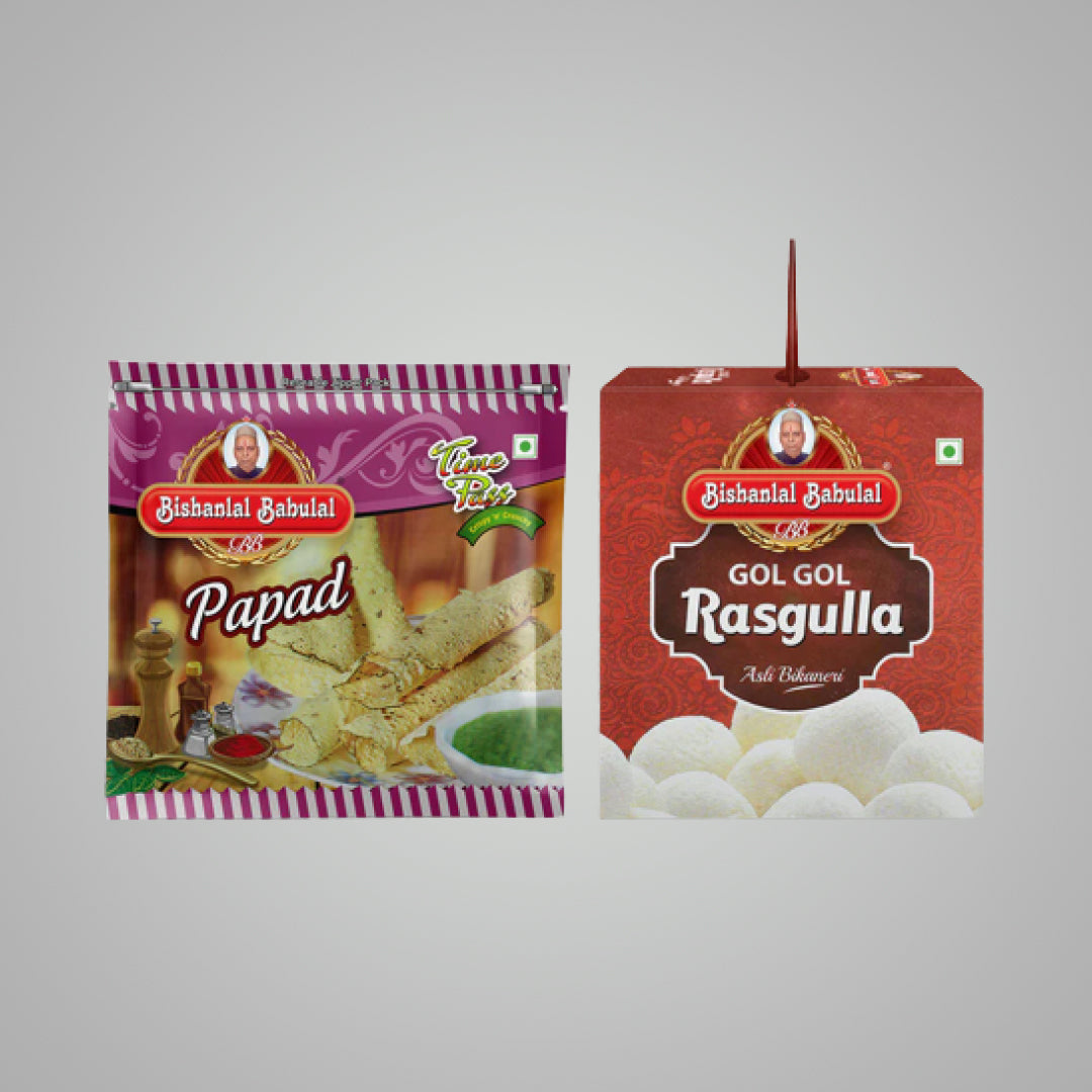 Combo: Tikadi Papad & Rasgulla