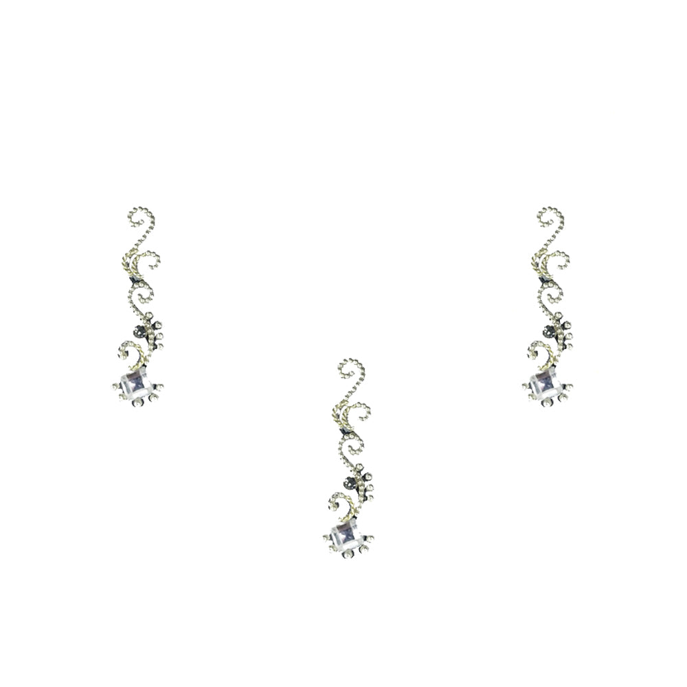 Comet Busters Silver Long Bindis (BIN625)