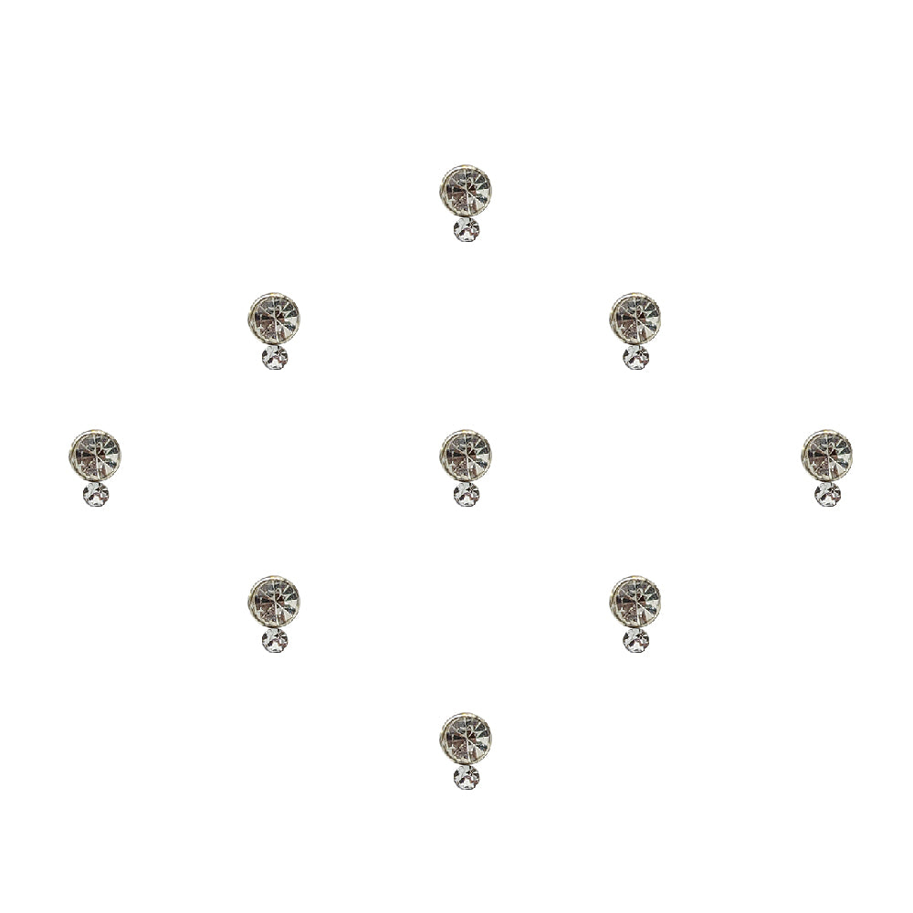 Comet Busters Silver Stone Bindi with Diamond Dot (BIN1629)