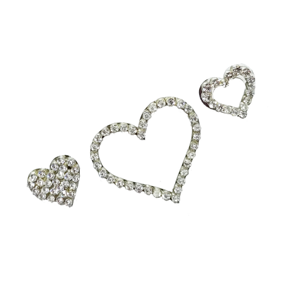 Comet Busters Silver Stone Work Temporary Heart Body Tattoo Body Jewels (BJ183)