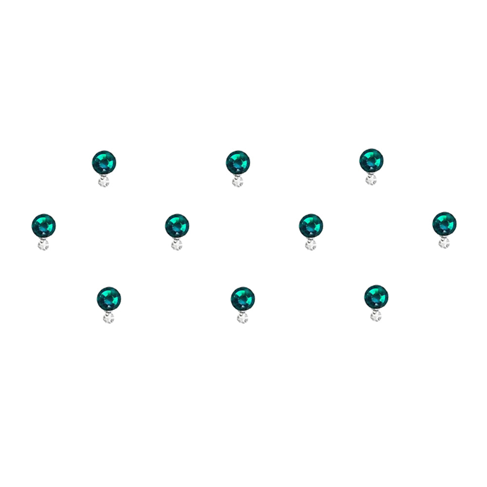 Comet Busters Teal Round Swarovski Crystal Bindi (4 mm) (BIN327)