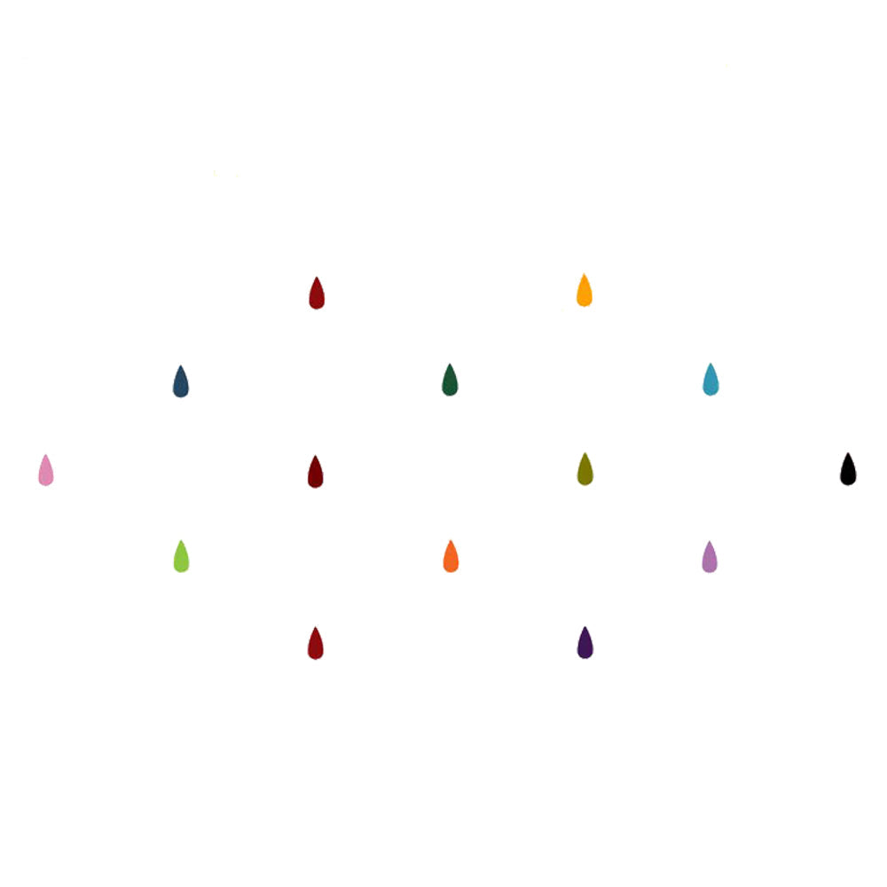 Comet Busters Tear Drop Shaped Velvet Multicolor Bindi (5 mm) (BIN1001)