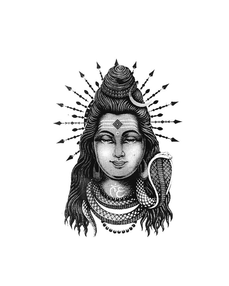 Comet Busters Temporary Waterproof Sprititual Shiv Bholenath Water Tattoo Sticker (BJ054)