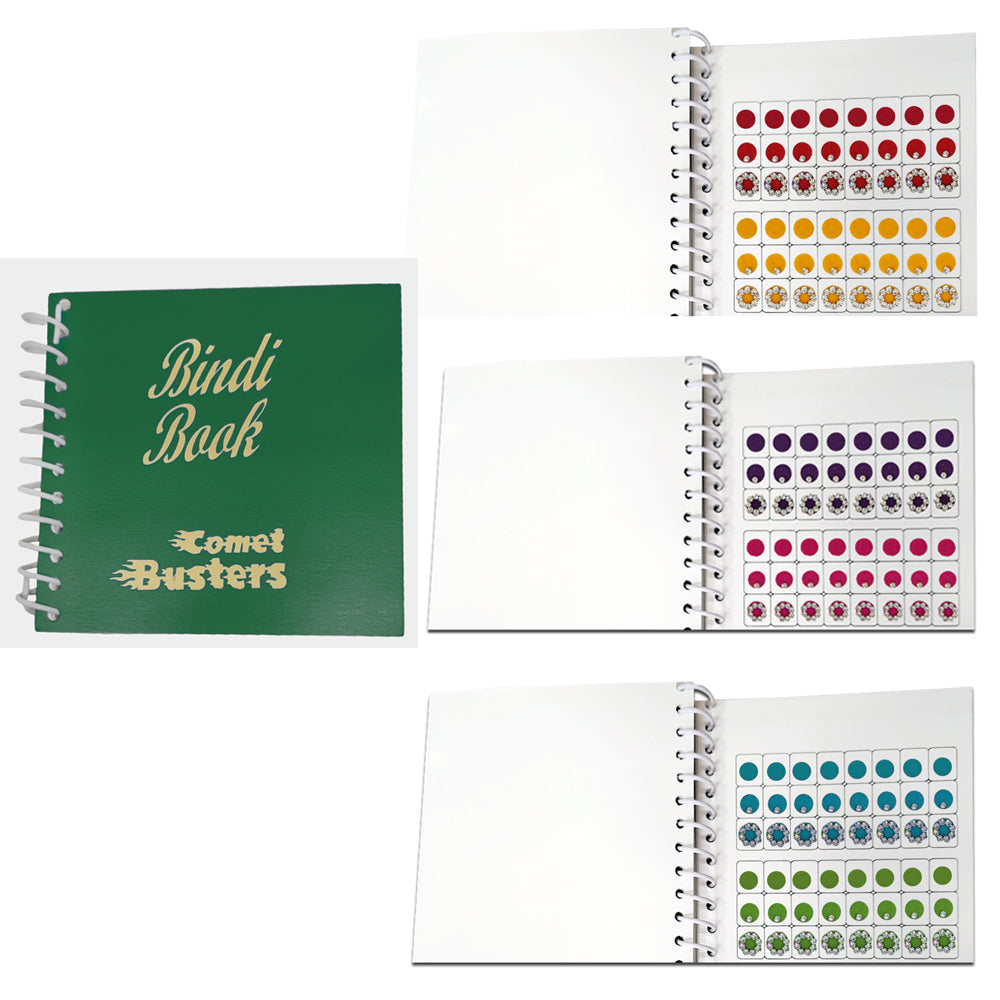 Comet Busters The Mini Bindi Book 7-288 Round Bindis with Stone (Multicolor)