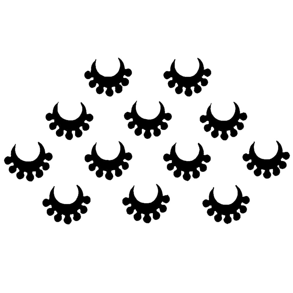 Comet Busters Traditional Half Moon Black Bindi (6mm) (BIN1756)