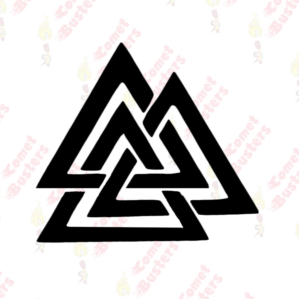 Comet Busters Triangle Viking Symbol Temporary Tattoo Sticker (BJ98)