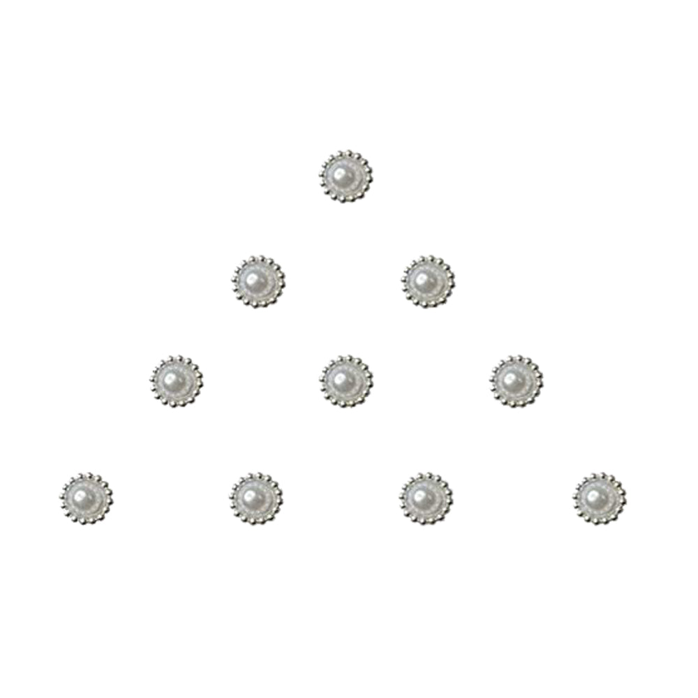 Comet Busters White Pearl Bindis (5 mm) (BIN477)