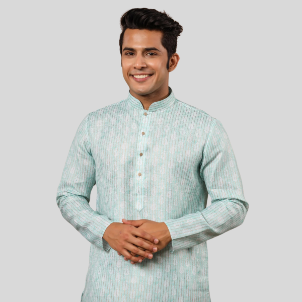 Cotton Kurta Pajama For Men | C Green