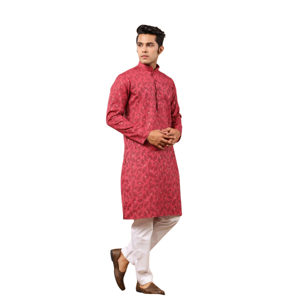 Cotton Kurta Pajama For Men | Onion Print Premium