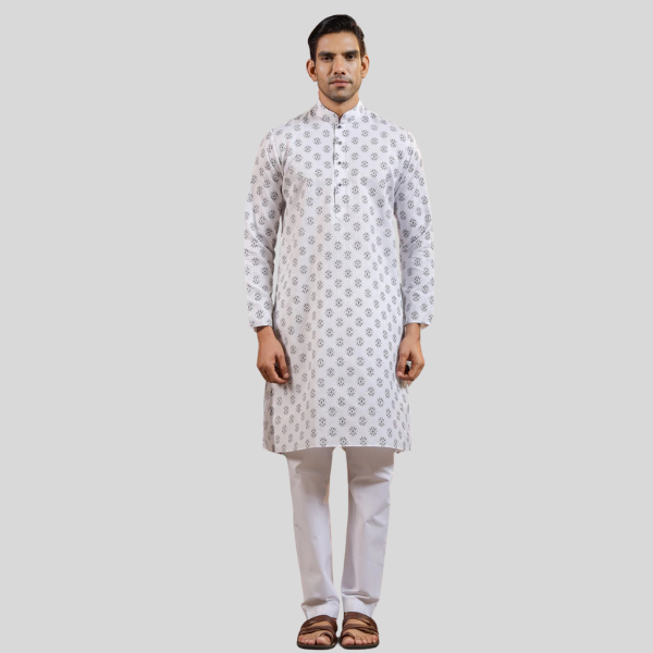 Cotton Kurta Pajama For Men | White Black