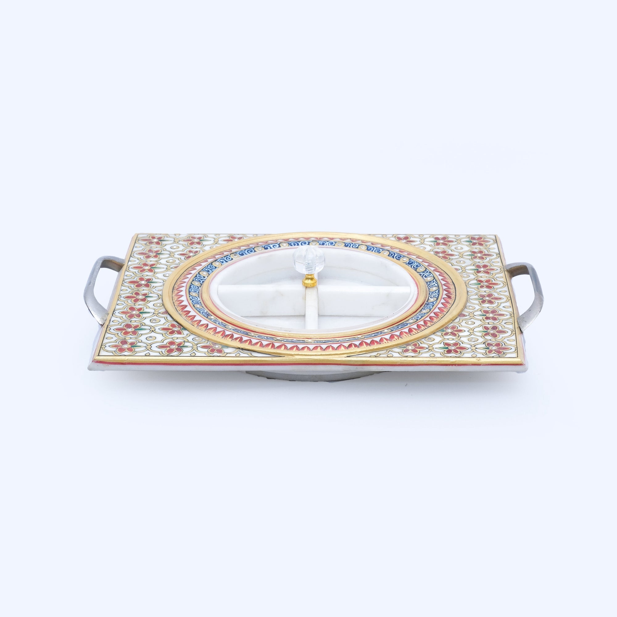 Marble Dry Fruits Tray For Home And Kitchen - 2 x 12 x 9