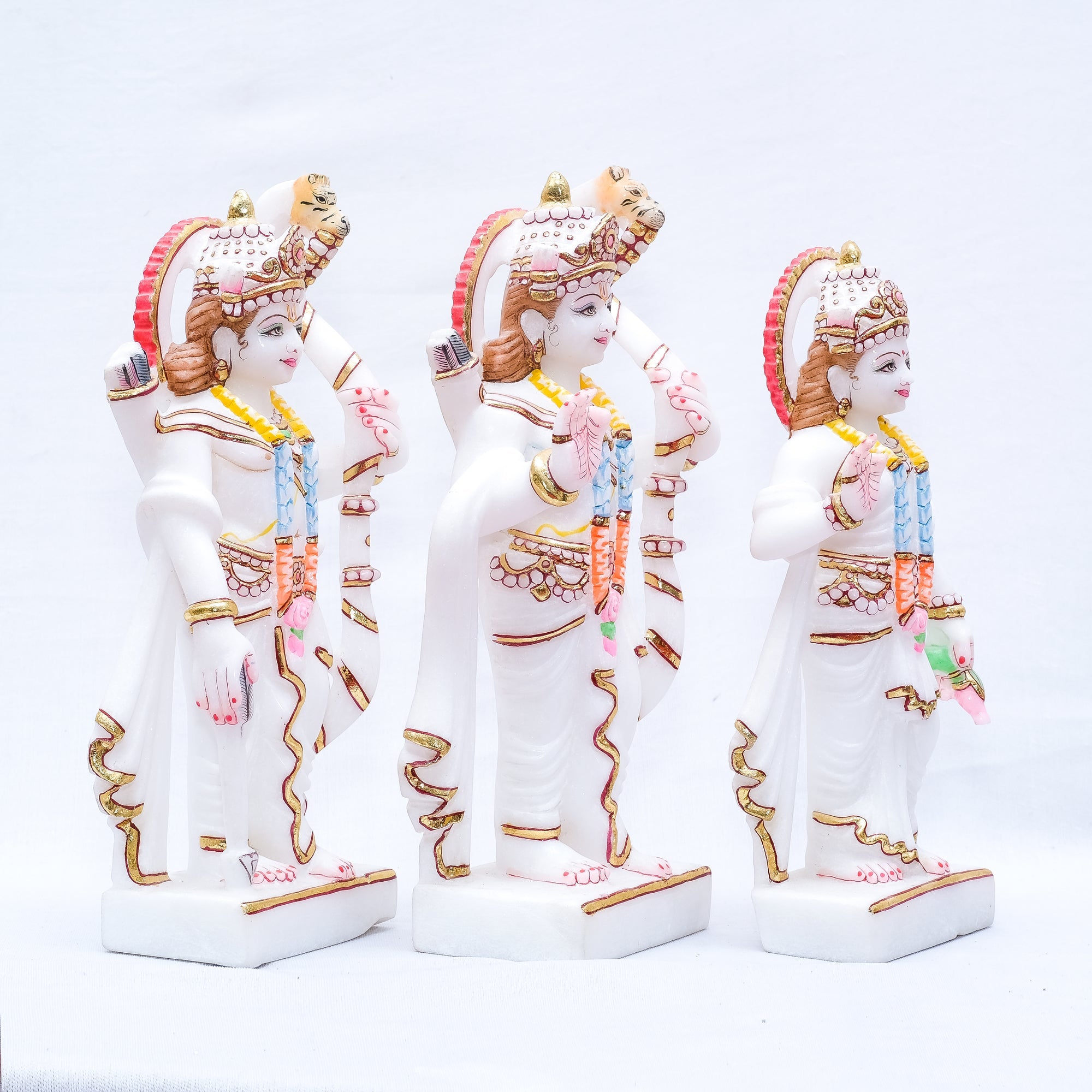 Marble Ram Darbar Minakari Handpainted Ram Darbar - 13 x 6 x 3 inches