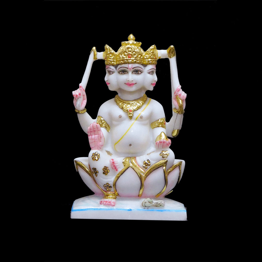 Kartik Ji Marble Statue For Temple (Makrana) - 12 x 8 x 4 inches