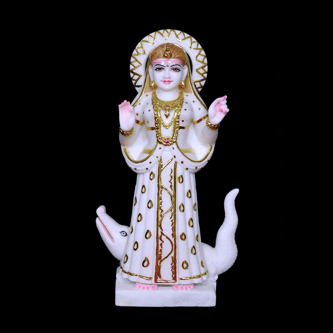 Khoriyar Mata Vietnam Marble Statue - 24 x 18 x 9 inches