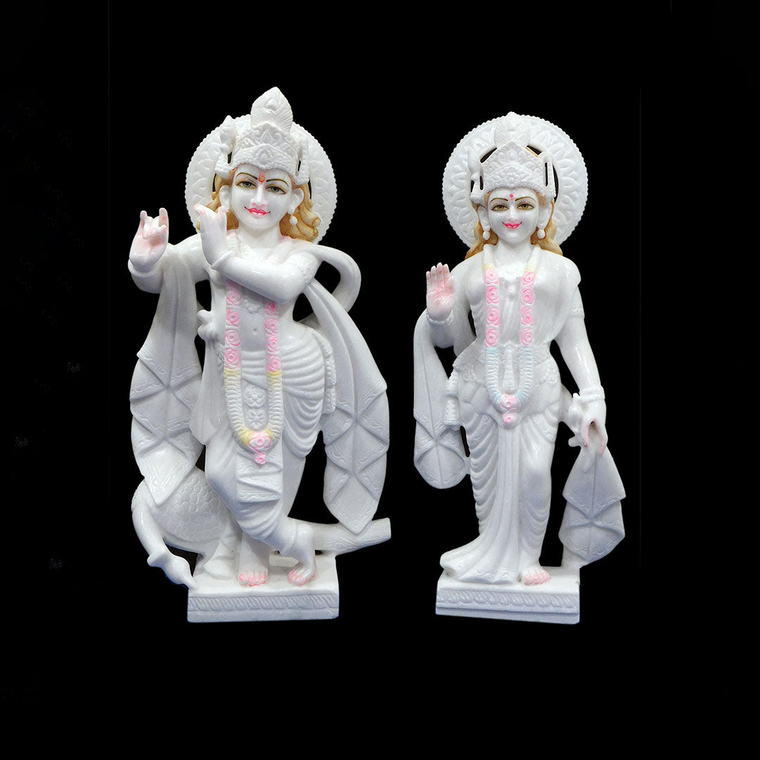 Radha Krishna Marble Statue For Temple (Vietnam) - 36 x 18 x 10 inches