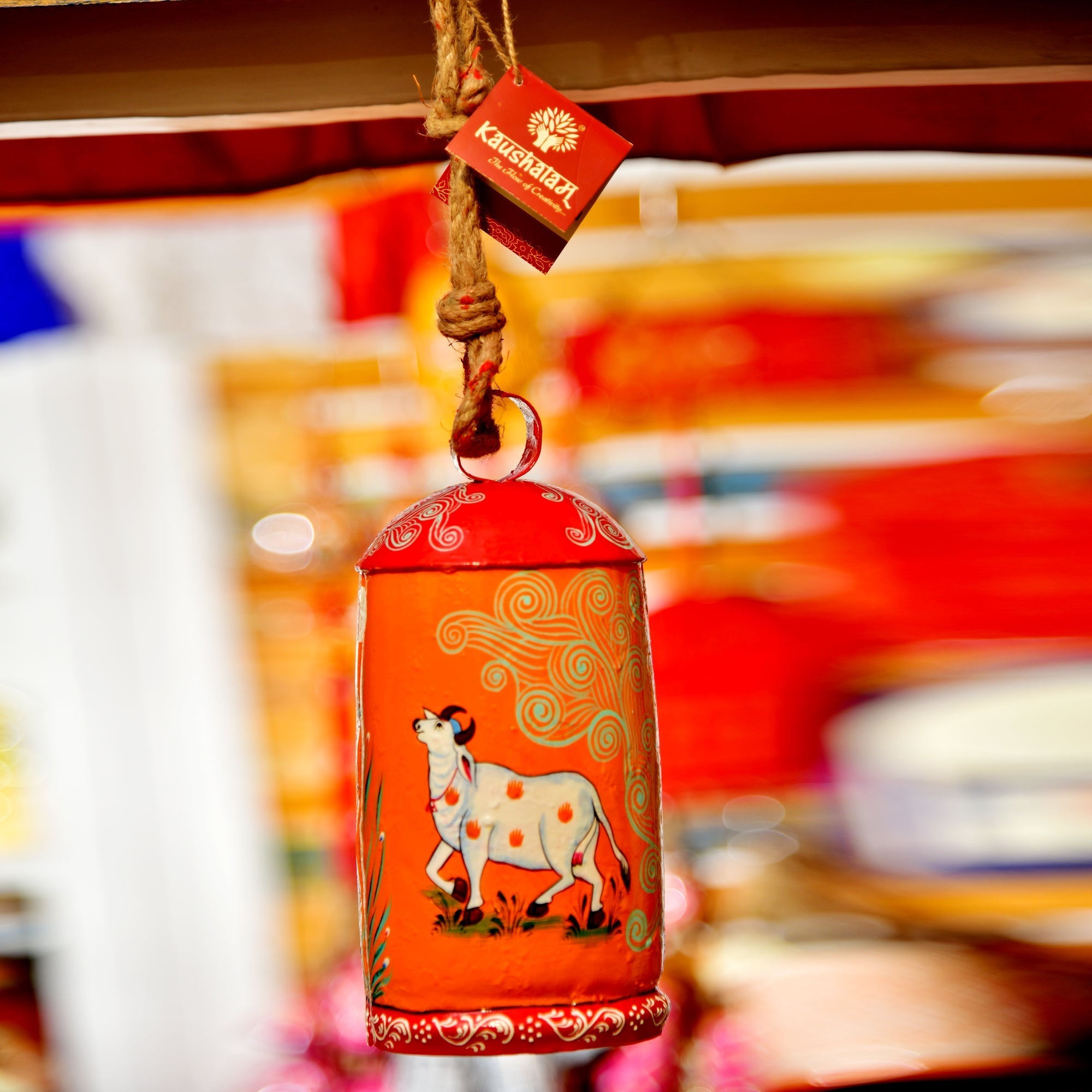 hand painted cow bells - Hanging bells - 10"