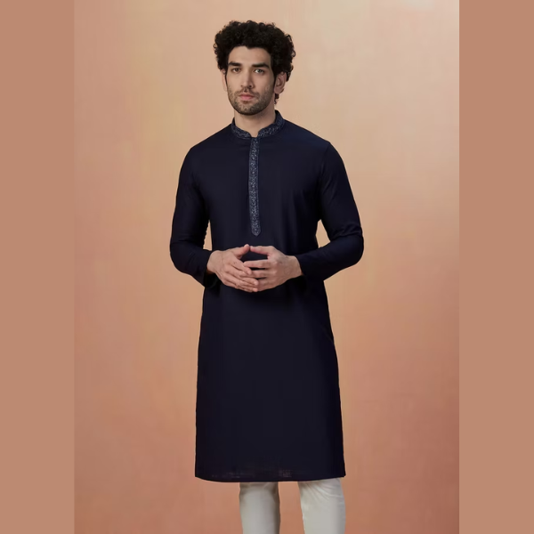 Manyawar Plain Kurta Set