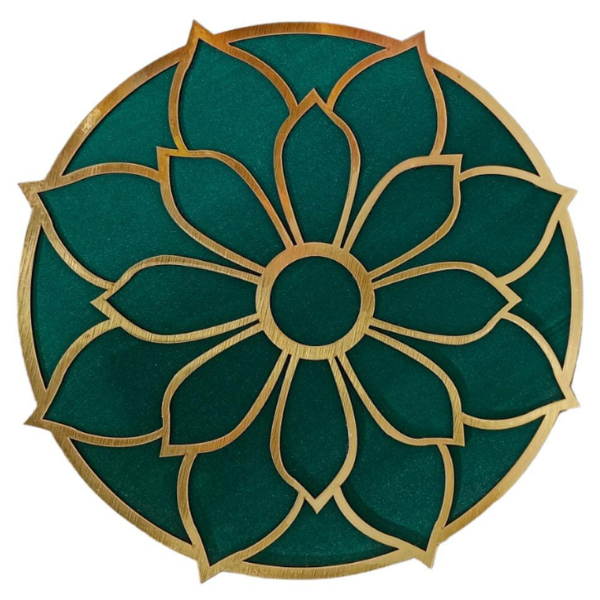 Decorative Wooden MDF cutout Rangoli (Set Of 2)