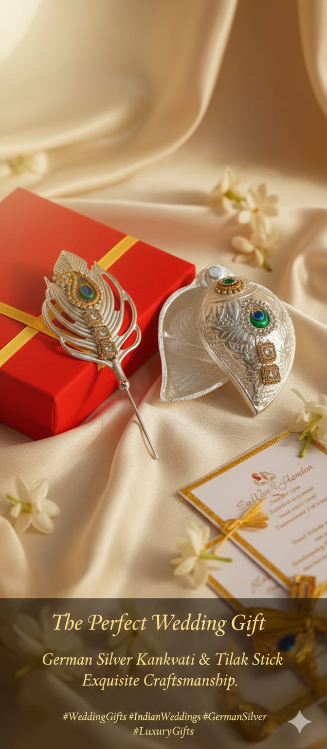 Decorative Designer Stone beaded  Kumkum Box With Leaf| 4 inches